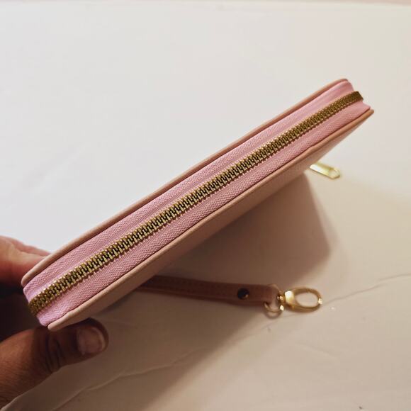 NWOT Fonmor Pink Cat Leather Wallet with Zipper - Picture 3 of 7